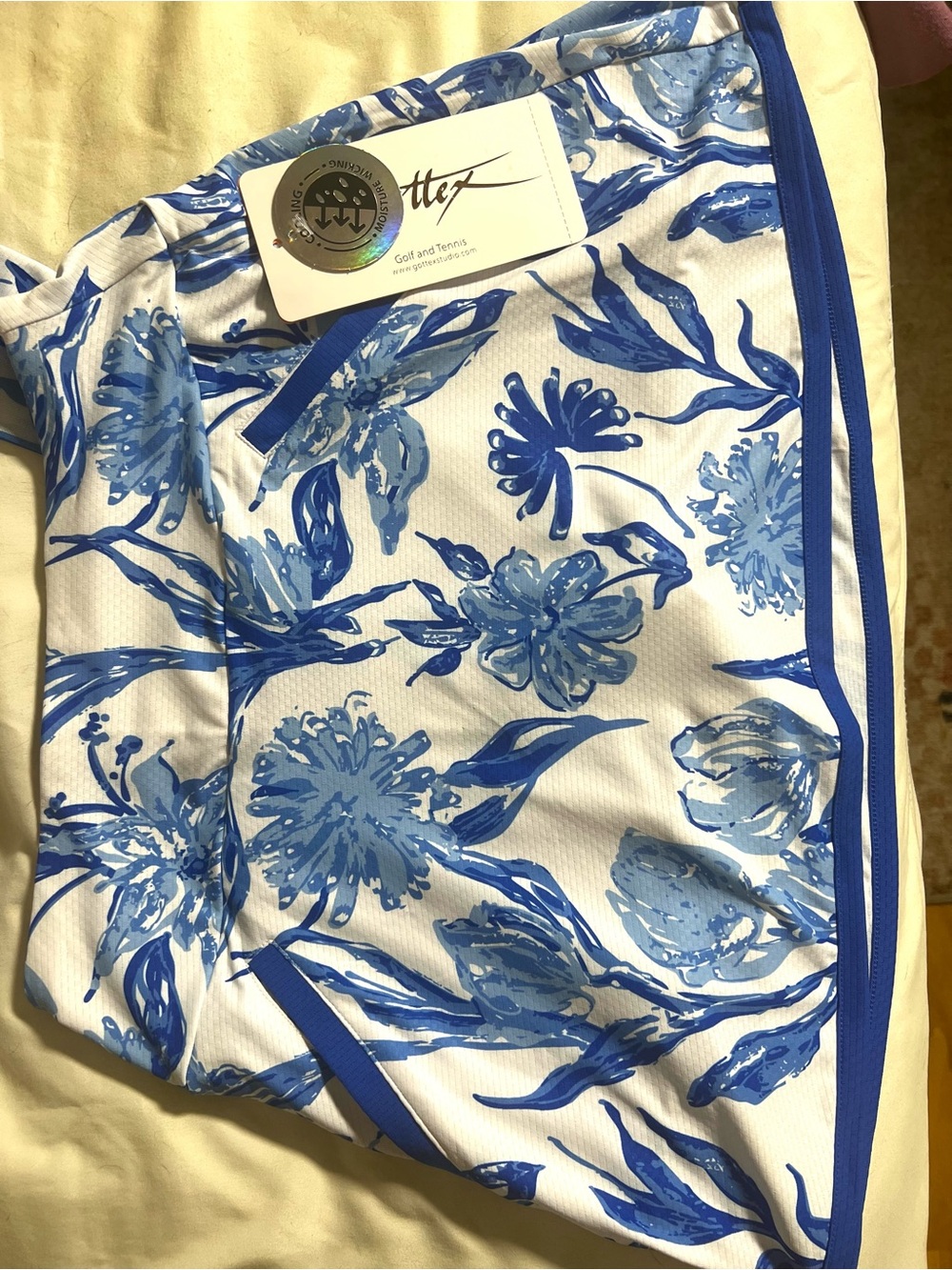 White & Blue Floral Women’s golf tennis skort